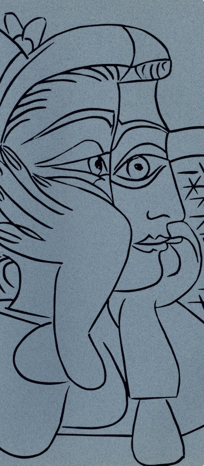Pablo Picasso, Jacqueline Leaning On Her Elbows (Orozco 214), Grabados Al Linleo, Linocut