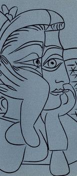Pablo Picasso, Jacqueline Leaning On Her Elbows (Orozco 214), Grabados Al Linleo, Linocut