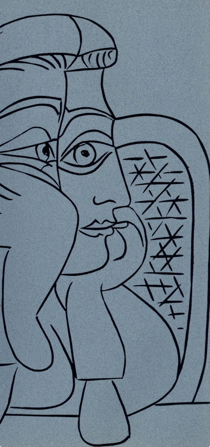Pablo Picasso, Jacqueline Leaning On Her Elbows (Orozco 214), Grabados Al Linleo, Linocut