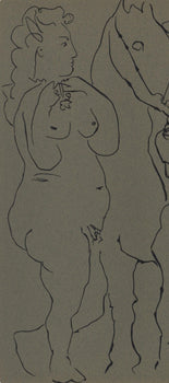 Pablo Picasso, Picador, Woman, And Horse (Orozco 214), Grabados Al Linleo, Linocut