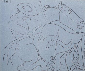 Pablo Picasso, Broken Lance (Orozco 214), Grabados Al Linleo, Linocut