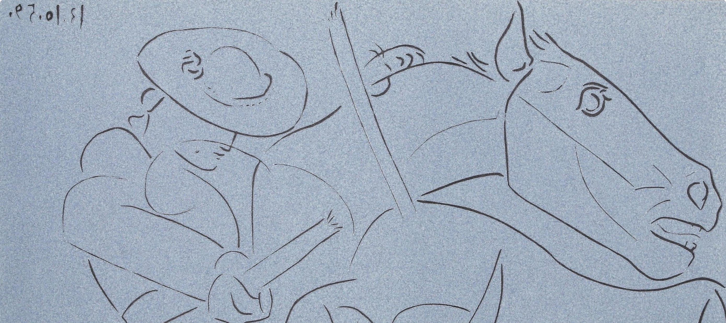 Pablo Picasso, Broken Lance (Orozco 214), Grabados Al Linleo, Linocut