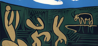 Pablo Picasso, Bacchanal With An Acrobat (Orozco 214), Grabados Al Linleo, Linocut