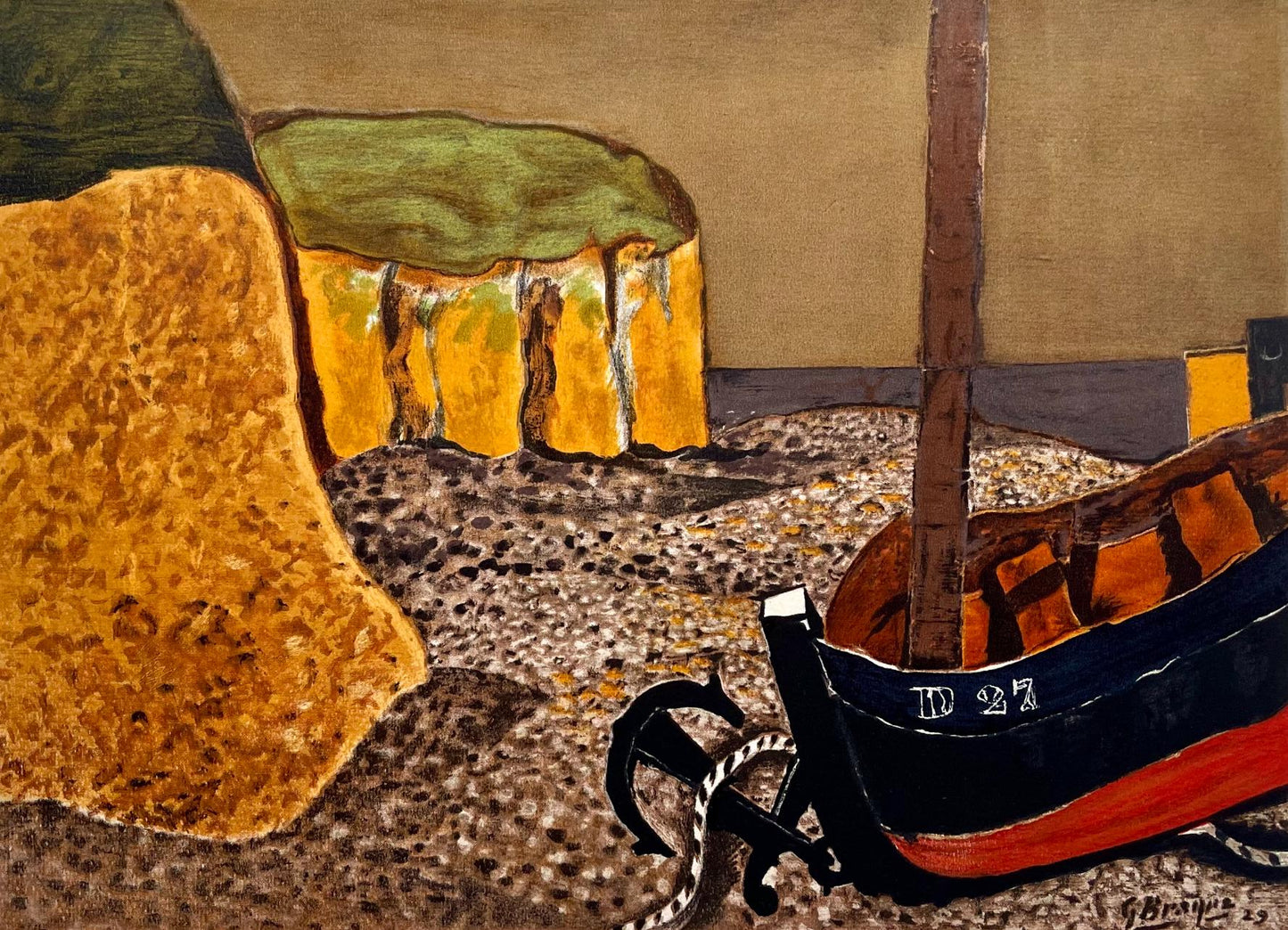 Georges Braque, La Barque D-27, Varengeville, Lithograph