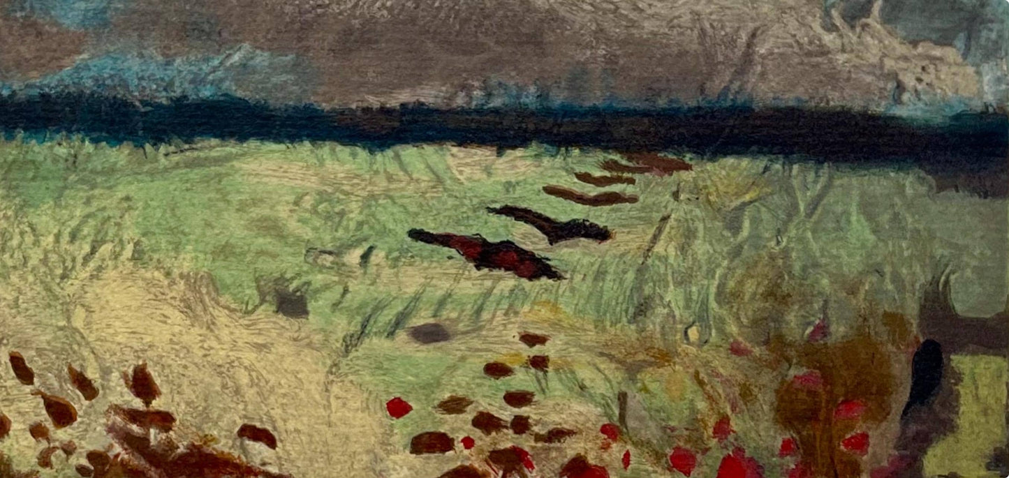 Georges Braque, Paysage Aux Coquelicots, Varengeville, Lithograph