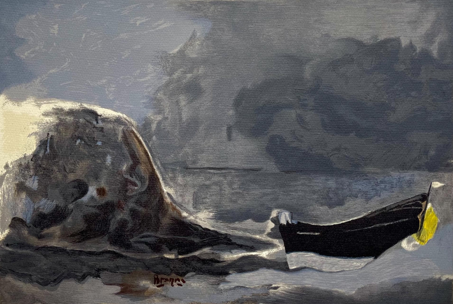 Georges Braque, Marine Noire, Varengeville, Lithograph