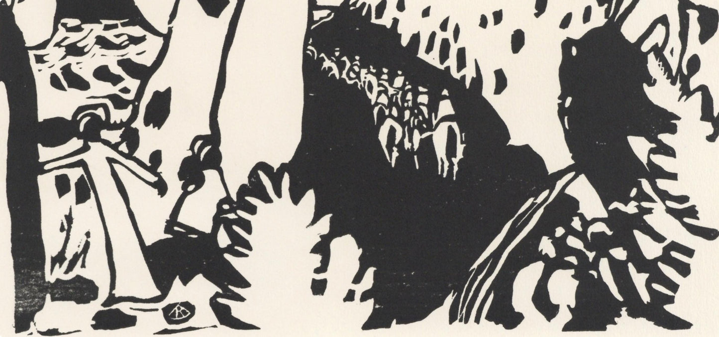 Wassily Kandinsky, Reiterweg (Roethel 111), Xxe Sicle, Woodcut