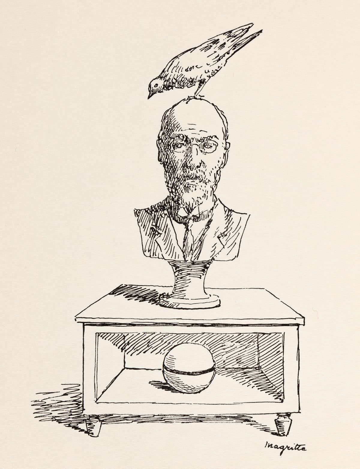 Ren Magritte, Composition, Dix Dessins De Ren Magritte, Lithograph