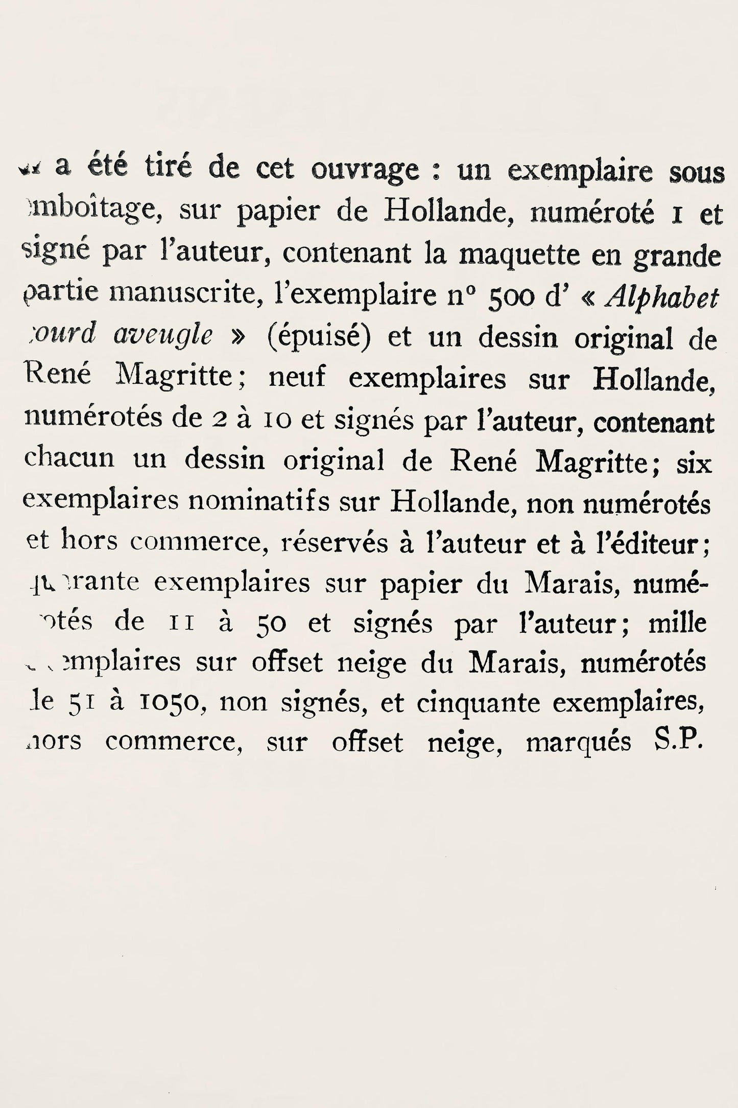 Ren Magritte, Composition, Dix Dessins De Ren Magritte, Lithograph