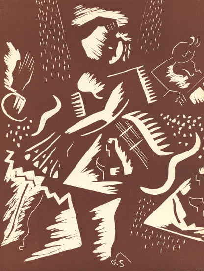 Gino Severini, Gravure Futuriste, Xxe Sicle, Linocut