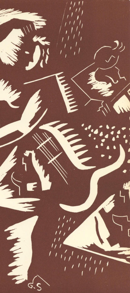 Gino Severini, Gravure Futuriste, Xxe Sicle, Linocut