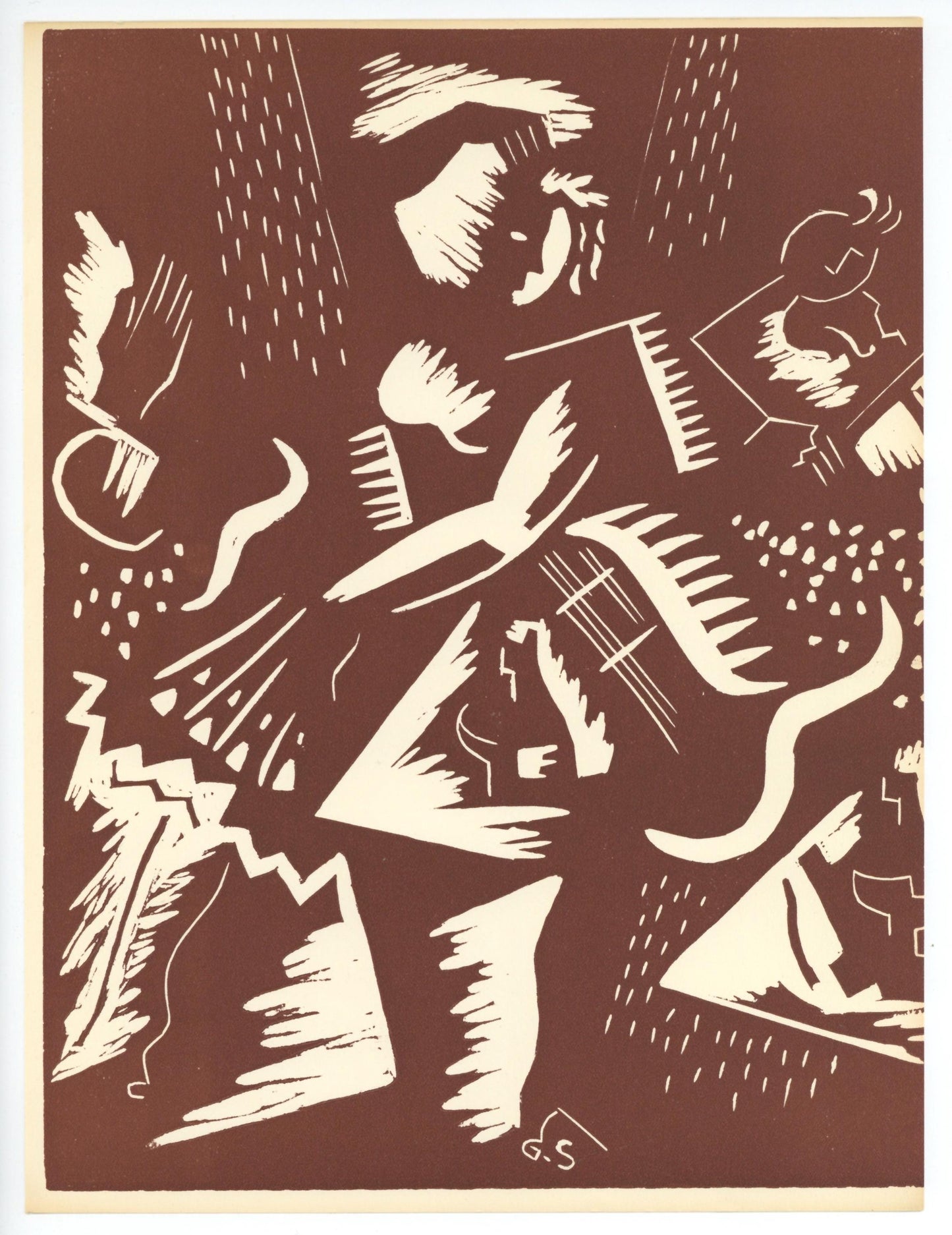 Gino Severini, Gravure Futuriste, Xxe Sicle, Linocut