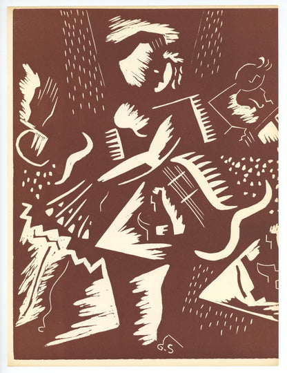 Gino Severini, Gravure Futuriste, Xxe Sicle, Linocut