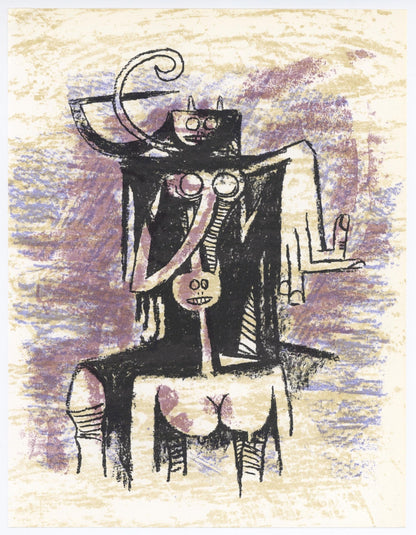 Wifredo Lam ???, Composition, Xxe Sicle, Lithograph