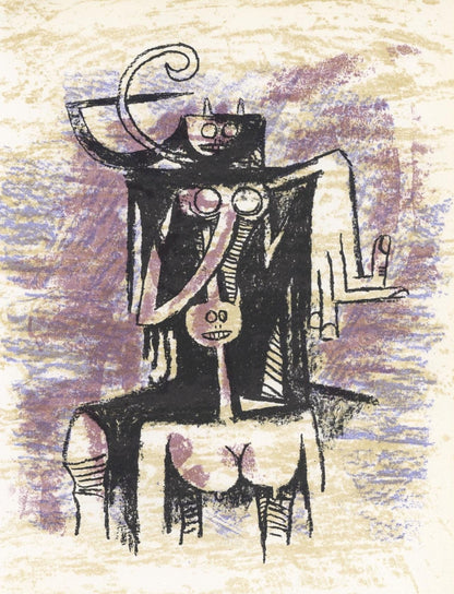 Wifredo Lam ???, Composition, Xxe Sicle, Lithograph