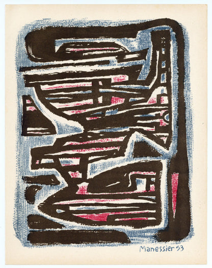 Alfred Manessier, Composition, Xxe Sicle, Lithograph