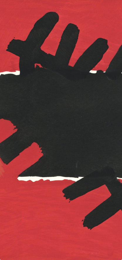 Giuseppe Capogrossi, Surface Rouge Et Noire, Xxe Sicle, Lithograph