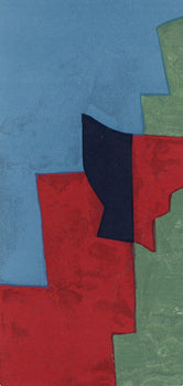 Serge Poliakoff, Composition Rouge, Verte (Poliakoff/Schneider 32), Xxe Sicle, Lithograph