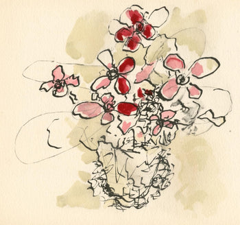 Georges Braque, Fleurs Rouges, Georges Braque Le Solitaire, Xxe Sicle, Lithograph