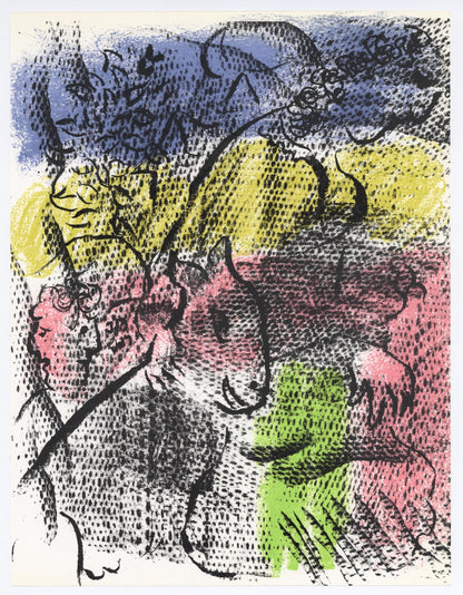 Marc Chagall, Composition (Mourlot 608), Xxe Sicle, Lithograph