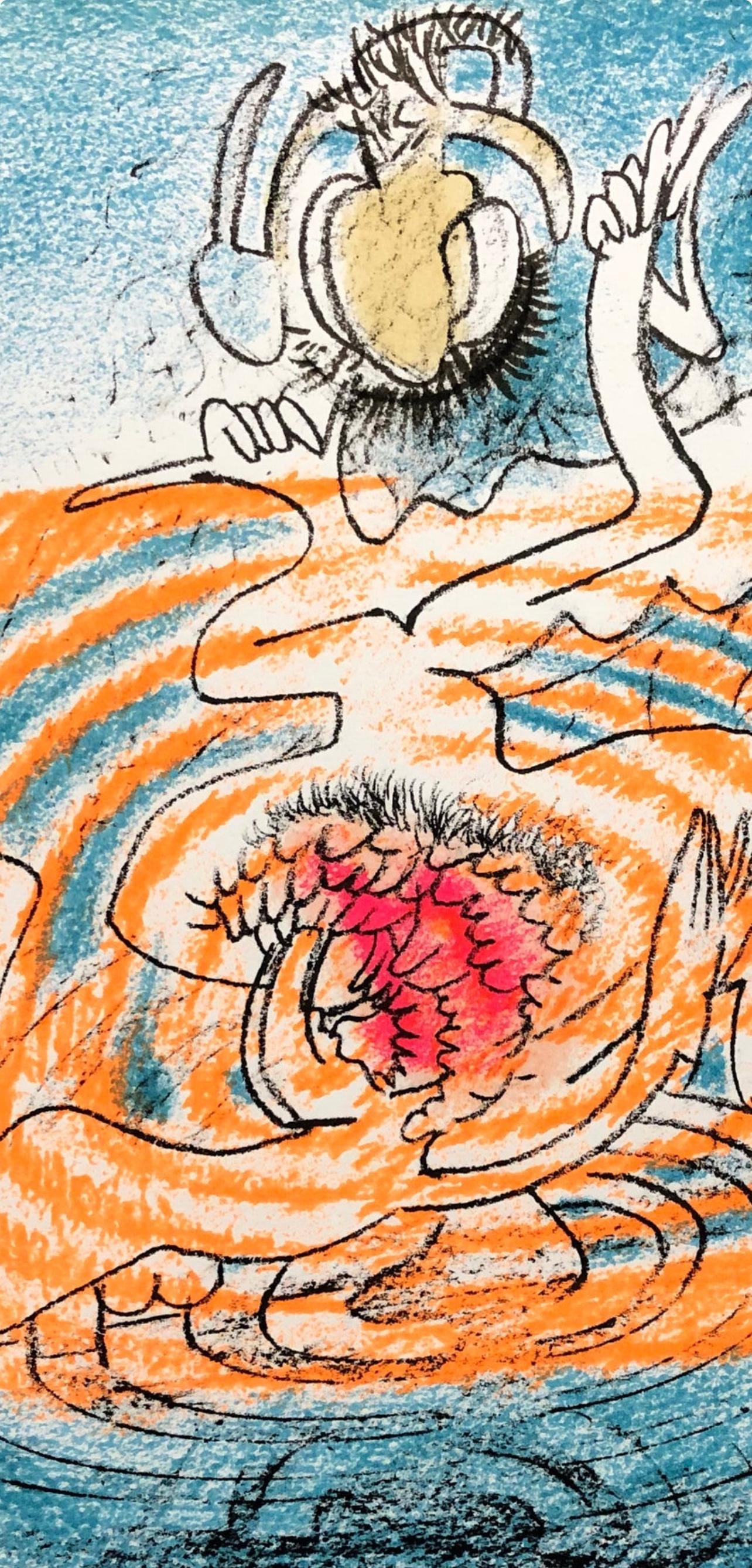 Roberto Matta, Composition, Xxe Sicle, Lithograph