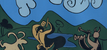 Pablo Picasso, Fauns And Goat (Orozco 214), Grabados Al Linleo, Linocut