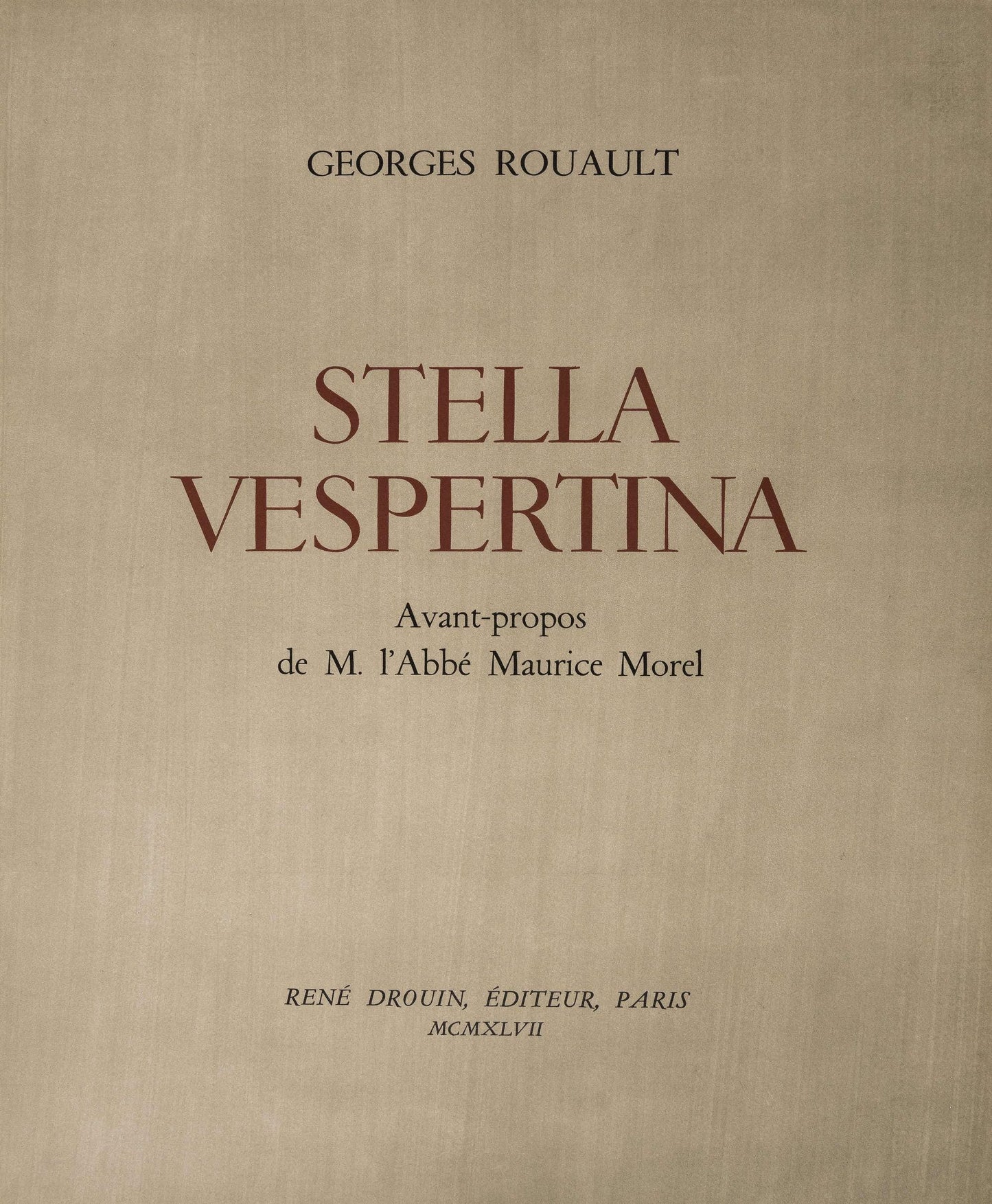 Georges Rouault, Composition, Stella Vespertina, Hliogravure