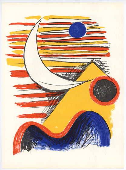 Alexander Calder, Composition, Derrire Le Miroir, Lithograph