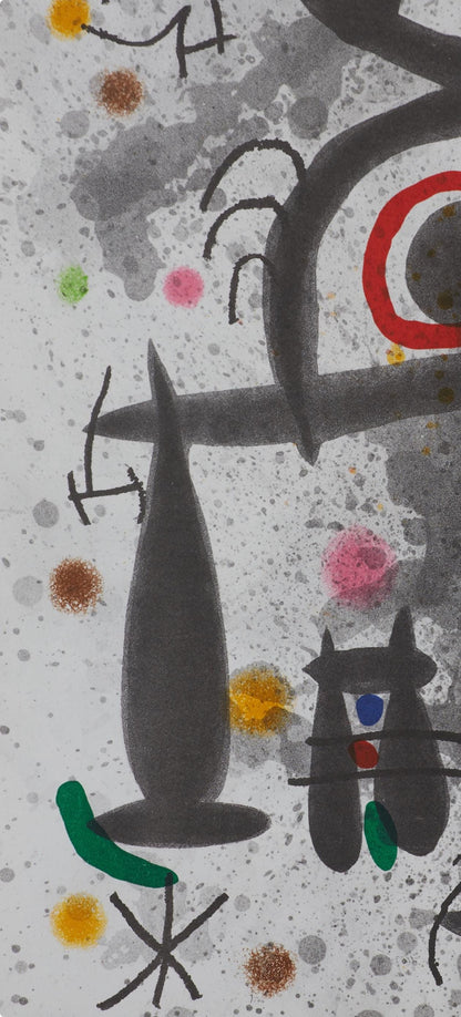 Joan Mir, Composition, Derrire Le Miroir, Lithograph