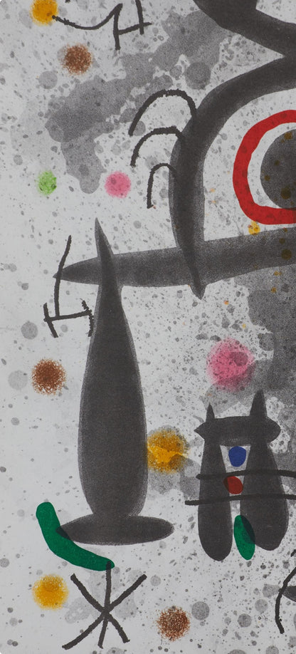 Joan Mir, Composition, Derrire Le Miroir, Lithograph