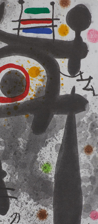 Joan Mir, Composition, Derrire Le Miroir, Lithograph