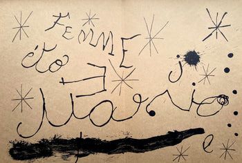 Joan Mir, Composition (Cramer 102; Mourlot 428-449), Derrire Le Miroir, Lithograph