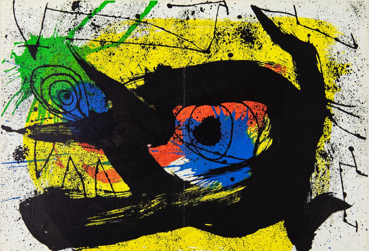 Joan Mir, Composition (Cramer 239; Mourlot 890), Derrire Le Miroir, Lithograph