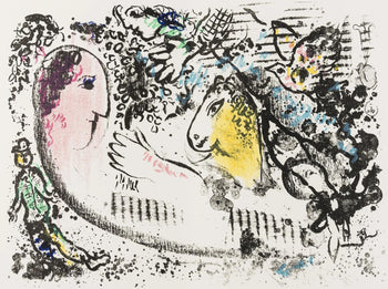 Marc Chagall, Composition (Mourlot 605), Derrire Le Miroir, Lithograph