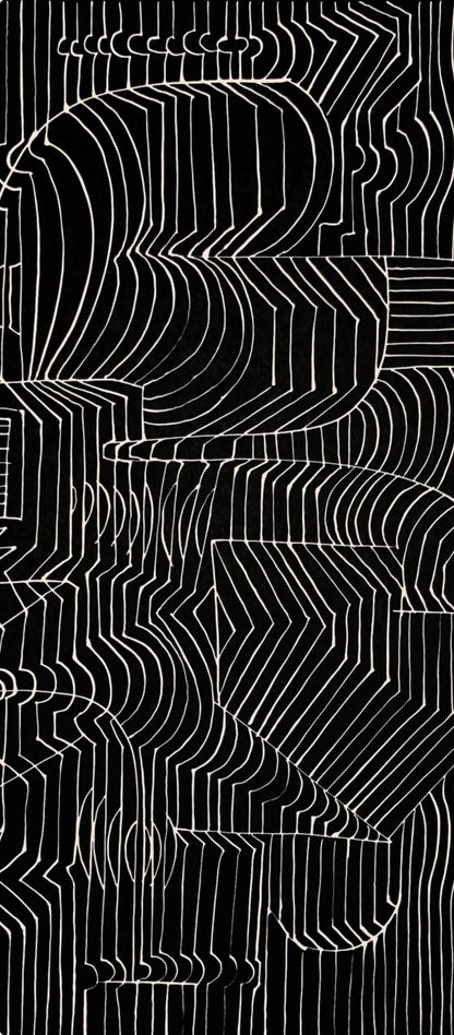 Victor Vasarely, Composition, Ondulatoires, Hliogravure