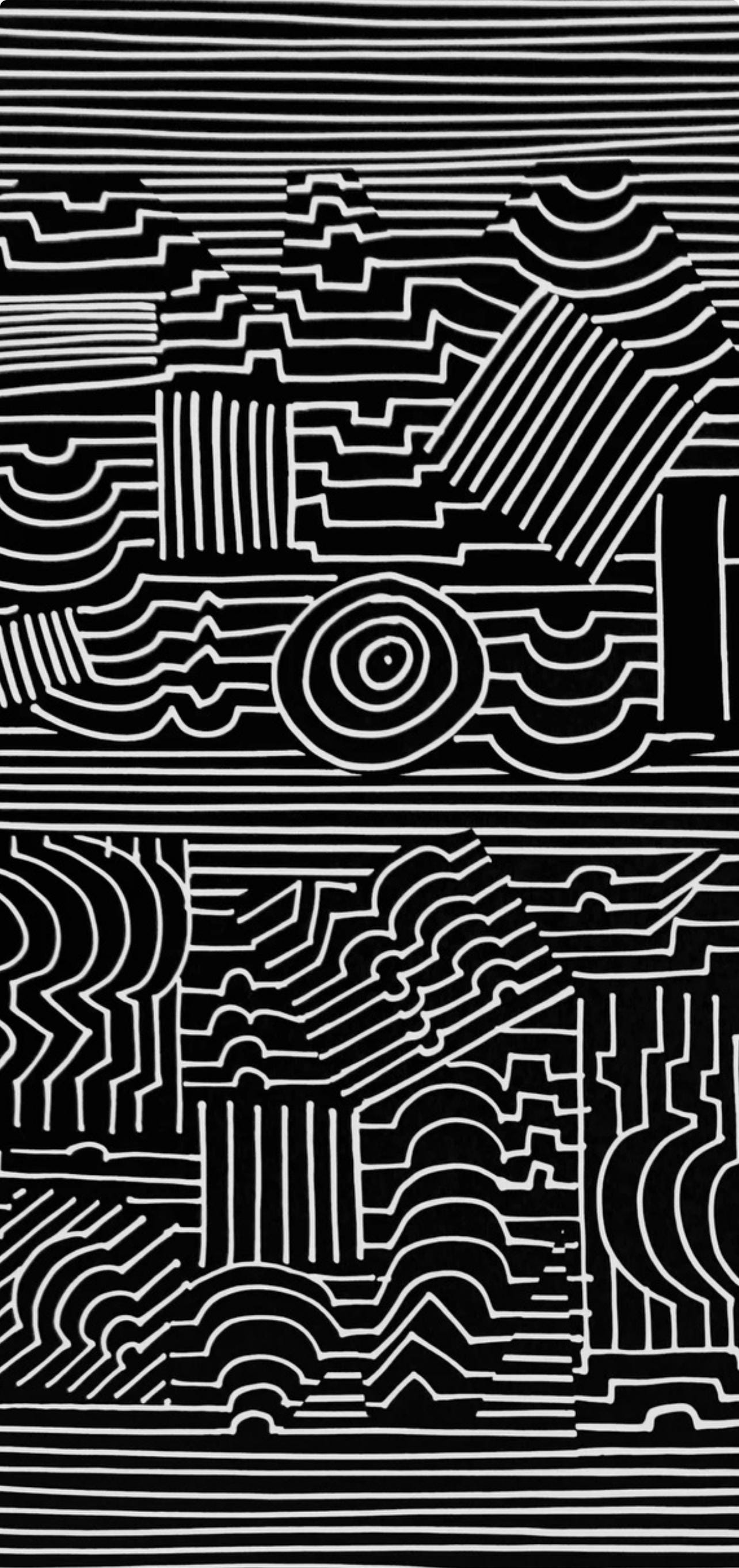 Victor Vasarely, Composition, Ondulatoires, Hliogravure