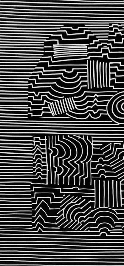 Victor Vasarely, Composition, Ondulatoires, Hliogravure