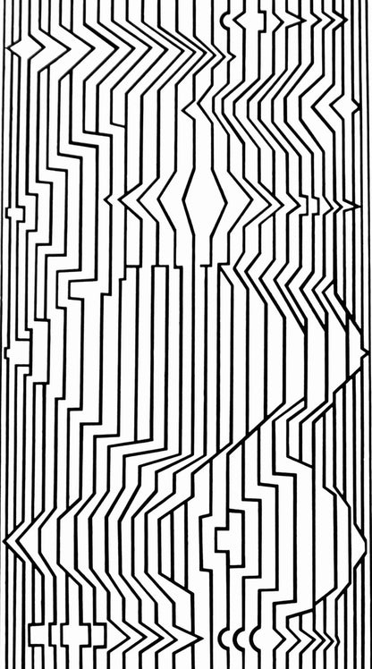 Victor Vasarely, Composition, Ondulatoires, Hliogravure