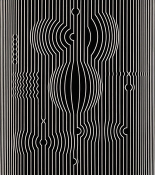 Victor Vasarely, Composition, Ondulatoires, Hliogravure