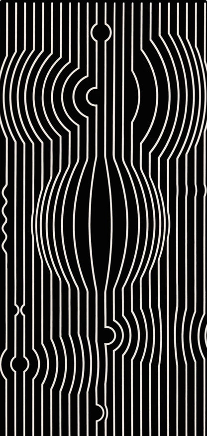 Victor Vasarely, Composition, Ondulatoires, Hliogravure