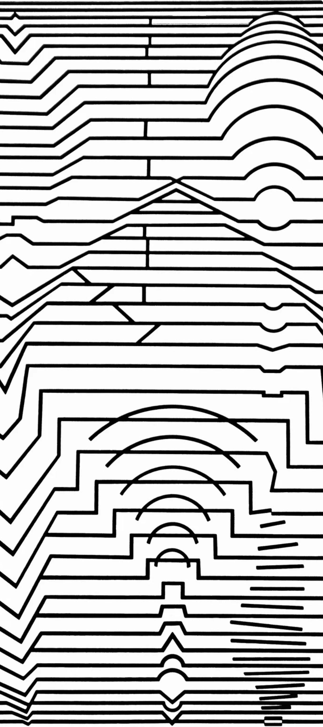 Victor Vasarely, Composition, Ondulatoires, Hliogravure