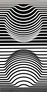Victor Vasarely, Composition, Ondulatoires, Hliogravure