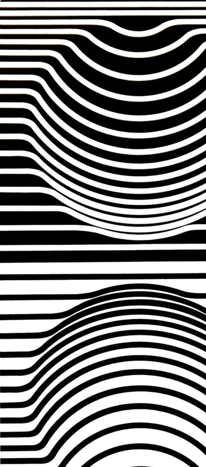 Victor Vasarely, Composition, Ondulatoires, Hliogravure