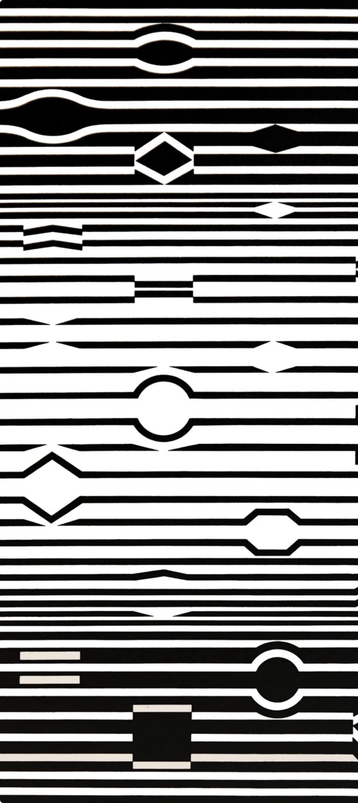 Victor Vasarely, Composition, Ondulatoires, Hliogravure