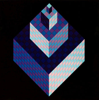 Victor Vasarely, Composition, Hexagone, Hliogravure