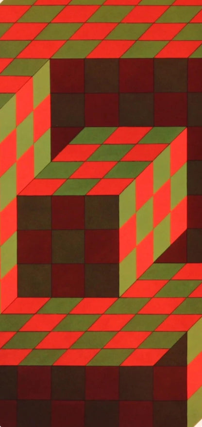 Victor Vasarely, Composition, Hexagone, Hliogravure