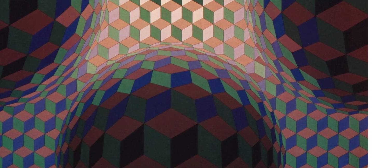 Victor Vasarely, Composition, Hexagone, Hliogravure