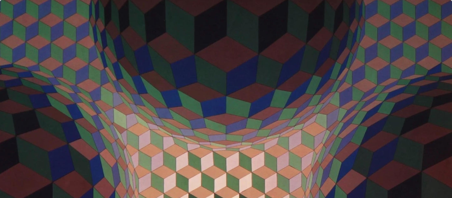 Victor Vasarely, Composition, Hexagone, Hliogravure