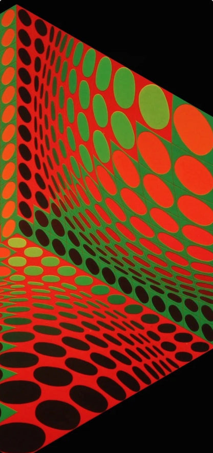 Victor Vasarely, Composition, Hexagone, Hliogravure