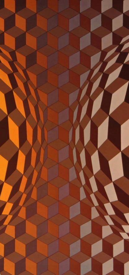 Victor Vasarely, Composition, Hexagone, Hliogravure